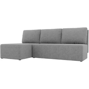 Угловой диван Поло левый (рогожка серая) Лига Диванов 100439L