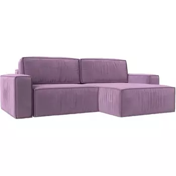 Угловой диван Прага классик правый угол (Микровельвет/Фиолетовый) Лига Диванов 116777