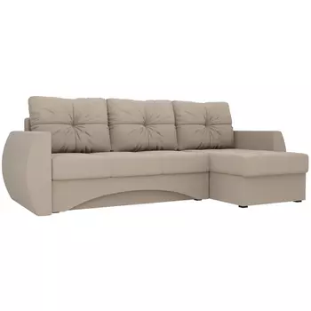 Угловой диван Сатурн правый (рогожка бежевая) Лига Диванов 101062