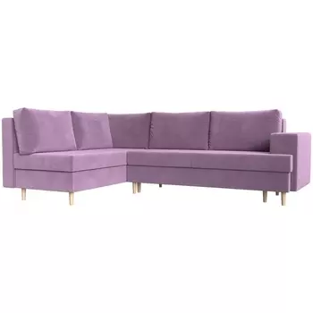 Угловой диван Сильвана левый угол (Микровельвет/Фиолетовый) Лига Диванов 119720L