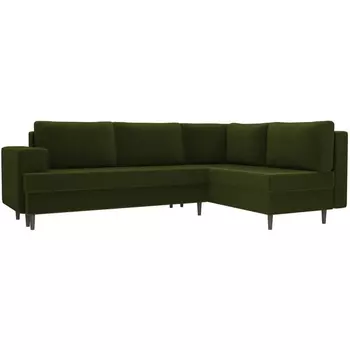 Угловой диван Сильвана правый (микровельвет зеленый) Лига Диванов 100847