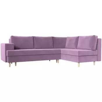 Угловой диван Сильвана правый угол (Микровельвет/Фиолетовый) Лига Диванов 119720