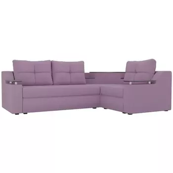 Угловой диван Тесей правый (микровельвет сиреневый) Лига Диванов 107628
