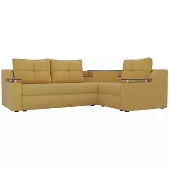 Угловой диван Тесей правый (микровельвет желтый) Лига Диванов 107622