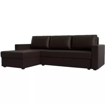 Угловой диван Траумберг Лайт левый угол (Экокожа/Коричневый) Лига Диванов 117144L