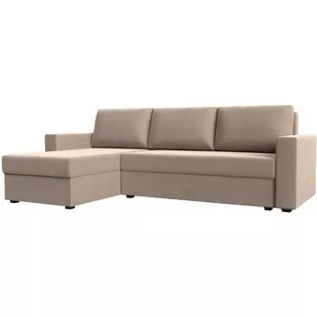 Угловой диван Траумберг Лайт левый угол (Велюр/Бежевый) Лига Диванов 117151L