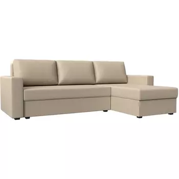 Угловой диван Траумберг Лайт правый угол (Экокожа/Бежевый) Лига Диванов 117146