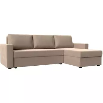 Угловой диван Траумберг Лайт правый угол (Велюр/Бежевый) Лига Диванов 117151