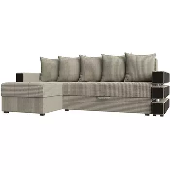 Угловой диван Венеция левый угол (Рогожка/Бежевый) Лига Диванов 120298