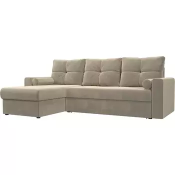 Угловой диван Верона левый (микровельвет бежевый) Лига Диванов 100256L