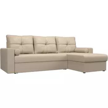 Угловой диван Верона правый (экокожа бежевая) Лига Диванов 103128