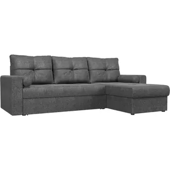 Угловой диван Верона правый (рогожка серая) Лига Диванов 100263