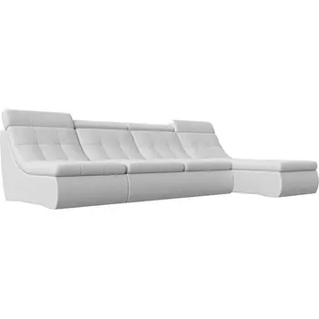 Угловой модульный диван Холидей Люкс (экокожа белая) Лига Диванов 105573