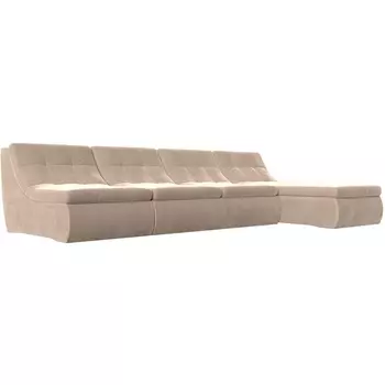 Угловой модульный диван Холидей (велюр бежевый) Лига Диванов 101825