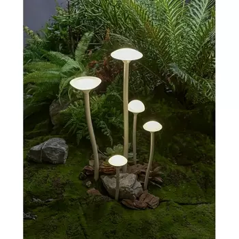 Уличный грунтовый светильник светодиодный IP65 гриб Kink Light Пайк белый Led Cree 2*3W+3*2W