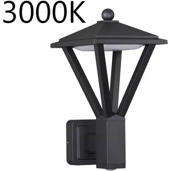 Уличный настенный светильник Odeon Light Bearitz 6655/15WL3 черный/металл IP54 LED 15W (12W SMD LED + 3W COB LED) 3000K 220V