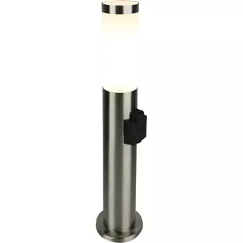 Уличный наземный светильник с розеткой Escada Galena 30011G/01 1x25Вт, E27, металл/пластик, хром