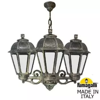 Уличный подвесной светильник под старину IP44 Fumagalli Saba K22.120.S30.BXF1R