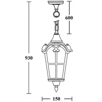 Уличный светильник подвесной Oasis Light PORTO 86105 Gb