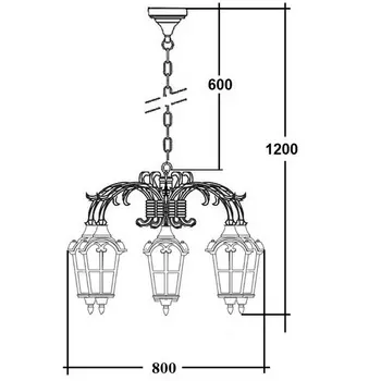 Уличный светильник подвесной Oasis Light PORTO 86170/6 16 Gb