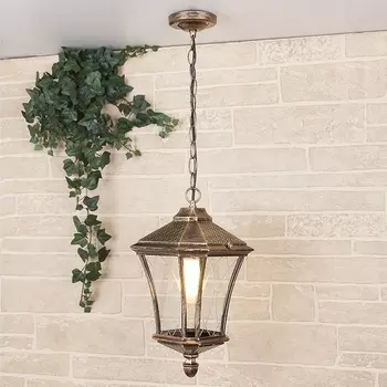 Уличный светильник подвесной H черное золото Elektrostandard Virgo GLXT-1450H