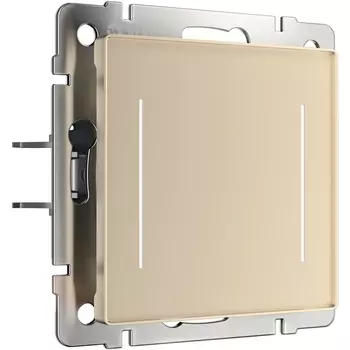 Умный сенсорный выключатель двухклавишный с подсветкой (шампань) Werkel W4523011 (a064146)