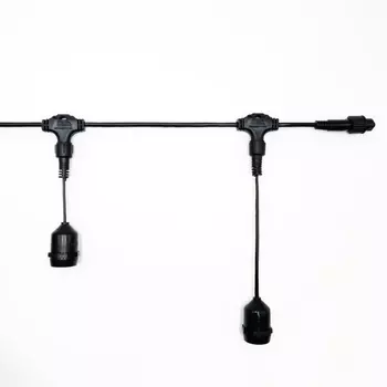 UNIBELT 10м, Провод Черный Каучук, Шаг см, Подвесных Патронов, IP65 Laitcom Белт-Лайт UBL10m/20L-1