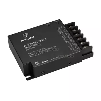 Усилитель SMART-DIM (12-24V, 1x30A) (Arlight, IP20 Металл, 5 лет) 031112