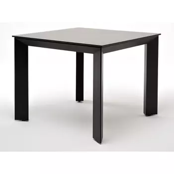 "Венето" обеденный стол из HPL 90х90см, цвет "серый гранит", каркас черный 4SIS арт.УТ-00005673
