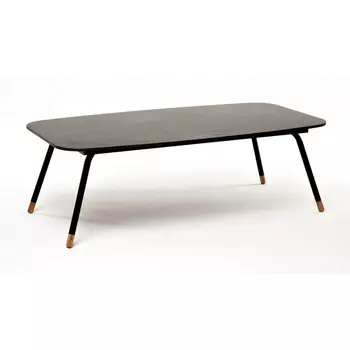 "Верона" журнальный стол из HPL 120х65, H40, каркас черный муар, цвет столешницы "серый гранит" 4SIS арт.УТ-00007156