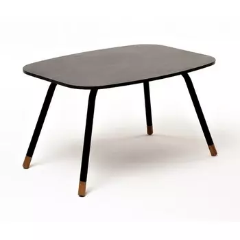 "Верона" журнальный столик из HPL 70х50, H40, каркас черный муар, цвет столешницы "серый гранит" 4SIS арт.УТ-00007158