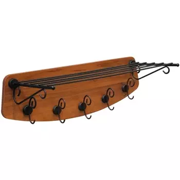 Вешалка 4/5 орех/черный/черный Sheffilton Грация 2045352901