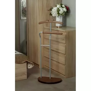 Вешалка костюмная Д 10 металлик/ средне-коричневый Mebelik арт.000922