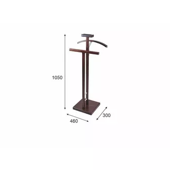 Вешалка костюмная ГАЛАНТ 340 металлик/ темно-коричневый от фабрики Mebelik