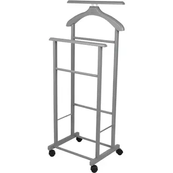 Вешалка костюмная на колесах В 22Н серый от фабрики Mebelik