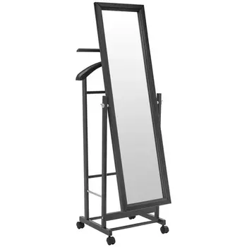 Вешалка костюмная с зеркалом на колесах В 24Н венге от фабрики Mebelik