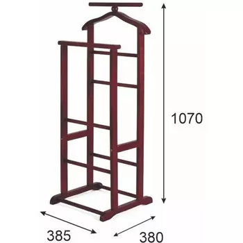 Вешалка костюмная В 9Н махагон Mebelik арт.001953