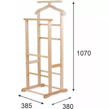 Вешалка костюмная В 9Н светло-коричневый Mebelik арт.002437