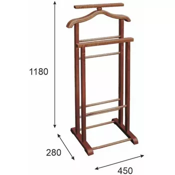 Вешалка костюмная В 9Н тёмно-коричневый Mebelik арт.000997