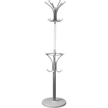 Вешалка напольная Д 2 металлик/ белый Mebelik арт.008997