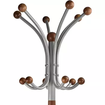 Вешалка напольная Д 2 металлик/ средне-коричневый от фабрики Mebelik