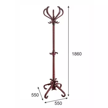 Вешалка напольная В 10Н махагон от фабрики Mebelik