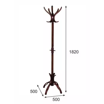 Вешалка напольная В 12Н махагон от фабрики Mebelik