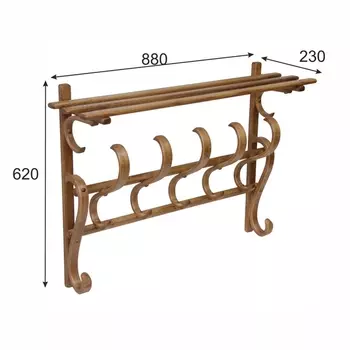Вешалка настенная В 7Н светло-коричневый от фабрики Mebelik