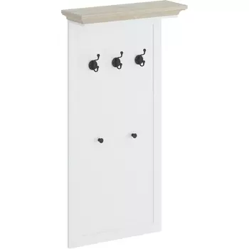 Вешалка ОГОГО узкая Caprio (ЛДСП,МДФ/Белый) ОГОГО Обстановочка!