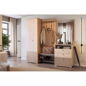 Вешалка Реал 1 Mebelson (ЛДСП,Металл/Белый) арт.PR-0029.0133