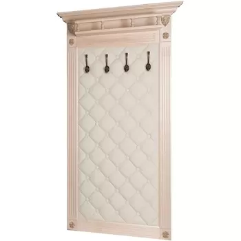 Вешалка в прихожую Сильвия Н3 экокожа молоч./белый ясень от фабрики Mebelik