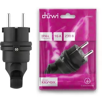 Вилка угловая с заземлением duwi 27458 2 Duwi