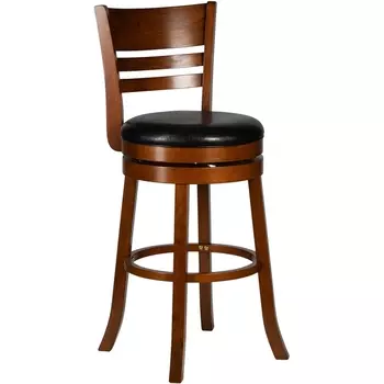 Вращающийся полубарный стул DOBRIN WILLIAM COUNTER (шоколад, черный) (Dobrin)