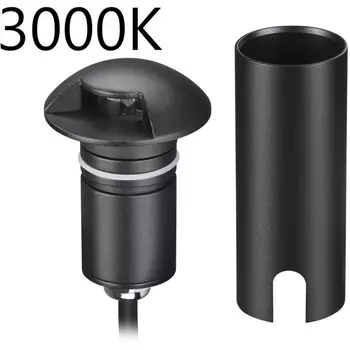 Встраиваемый круглый грунтовый светильник Odeon Light Wald 6662/1GL3 черный/металл IP67 LED 3W 3000K 12V/24V